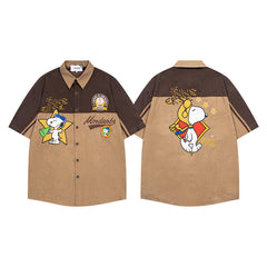 Ellie Seattle Shirt Lapel Cartoon Short Sleeve Shirt