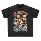 Kendrick Lamar T Shirts kendrick lamar J · cole Vintage Wash Loose Short Sleeves