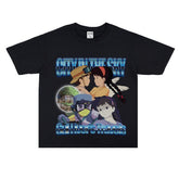 Film Star T Shirt Movie Sky City Loose American Retro Street Cotton Personalized T-shirt for Men and Women