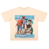 Film Star T Shirt Loose Heavy Retro Street American T-shirt Men and Women