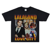 Film Star T Shirt Loose Retro Street Cotton American T-shirt Men and Women