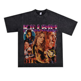 Film Star T Shirt Classic Movie Kill Bill Short Sleeve Loose Street Printed T-shirt Men and Women