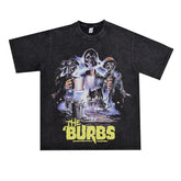 Film Star T Shirt Movie Hell-Coming Pure Cotton Loose Nostalgic Short Sleeve Retro Trendy T-shirt Men