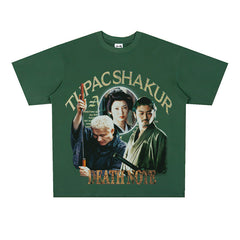 Film Star T Shirt Japanese Movie Zatōichi Loose Street Cotton T-shirt Men