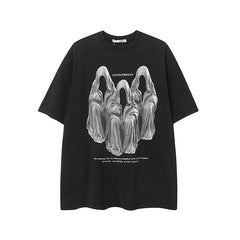 Camisas Vintage Hombre Vintage Washed Old Short Sleeve T-Shirt