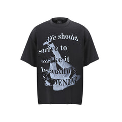 80s Casual Classics Shirts Hip Hop Vintage Portrait Washed Short Sleeve T-Shirts