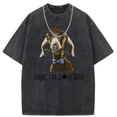 Men T Shirts Short Sleeve T-Shirt Washed Old Punk