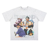 Film Star T Shirt Loose American Retro Heavy round Neck Street T-shirt for Men and Women