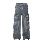 American Mens Jeans Washed Tooling Jeans