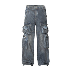 American Mens Jeans Washed Tooling Jeans