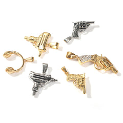 Jewelry Fashion Pistol Pendant Necklace rapper Armament