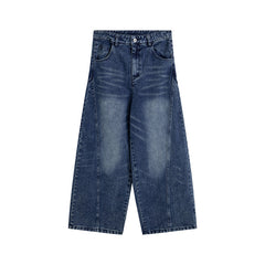 American Men Jeans Vintage Loose Casual Wide Leg Tooling Pants