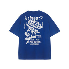 Camisas Vintage Hombre Vintage Rose Short Sleeve T-Shirt