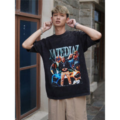Film Star T Shirt Speed and Passion Pure Cotton Short Sleeve Loose T-shirt Men