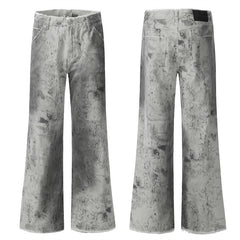 American Mens Jeans Retro Tie-Dyed Jeans