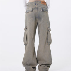American Mens Jeans Retro Casual Pants Hip Hop Jeans