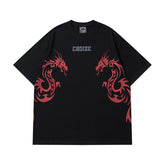 Camisas Vintage Hombre Vintage Totem Print Crew Neck Short Sleeve T-Shirt oversize