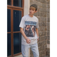 Film Star T Shirt Movie Rise of the Planet of the Apes Pure Cotton Loose Short Sleeve American Retro Trendy T-shirt Men