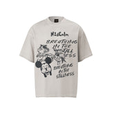 80s Casual Classics Shirts Graffiti Short Sleeve T-Shirt Loose Casual Top