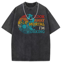 Men T Shirts Pure cotton round neck short-sleeved T-shirt women's washed and old