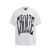 Camisas Vintage Hombre Graffiti Letter Print Short Sleeve T-Shirt