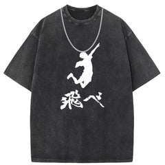 Men T Shirts Pure cotton round neck short-sleeved T-shirt women's washed and old