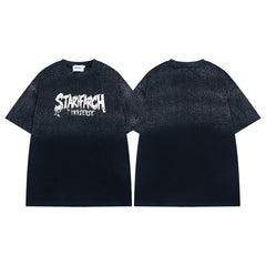 Ellie Seattle Shirt casual wash gradual change tie-dye leopard print T-shirt