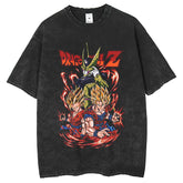Men T Shirts Dragon Ball Anime Print Short Sleeve T-Shirt
