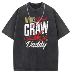 Men T Shirts Cotton Printed Short Sleeve T-Shirt Washed Old Punk