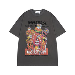 Ellie Seattle Shirt Cartoon Print Garfield Short Sleeve T-Shirt