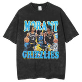 Men T Shirts Grizzlies Morant T-Shirt Sports Short Sleeve Loose Top
