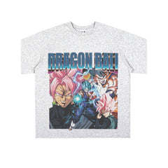 Film Star T Shirt Washed Old Print Short Sleeve Loose T-shirt