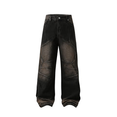American Mens Jeans Retro Straight Pants