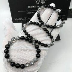 Chrome Heart Bracelet Obsidian Bracelet