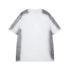 Ellie Seattle Shirt Washed Old Tie-Dye Spray Crew Neck T-Shirt