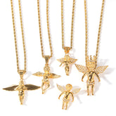 Jewelry Diamond Angel Pendant Necklace