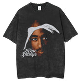 Men T Shirts Printing Old Washing Retro Casual