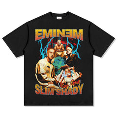 Detroit Eminem T Shirt Loose Heavy T Shirt