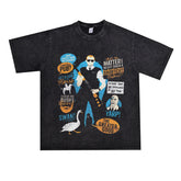 Film Star T Shirt European and American Classic Movie Hot Fuzz Cotton Loose Nostalgic Short Sleeve Trendy T-shirt Men