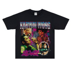 Film Star T Shirt Short Sleeve American Retro Loose round Neck T-shirt for Men and Women