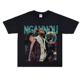 Film Star T Shirt Short Sleeve Loose Retro American Design T-shirt Men