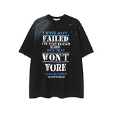 Camisas Vintage Hombre Vintage Graffiti Letter Print Short Sleeve T-Shirt