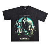 Film Star T Shirt Cotton Loose Nostalgic Short Sleeve American Retro Trendy Niche T-shirt for Men