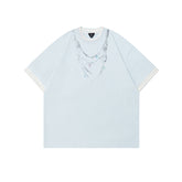 Ellie Seattle Shirt Necklace Printed Old Washed Short Sleeve T-Shirt