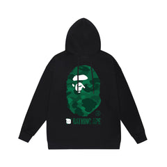 Bathing Ape Hoodie Autumn/Winter Letter Print Loose Hoodie Pullover Ape Sweater