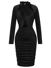 Mariah Carey Dress Sexy Slim-Fit Halter Sheath Dress