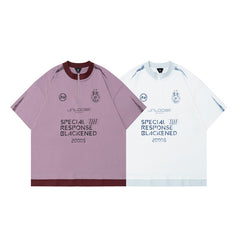 Ellie Seattle Shirt Vintage Training Suit Half Zip T-Shirt Short Sleeve