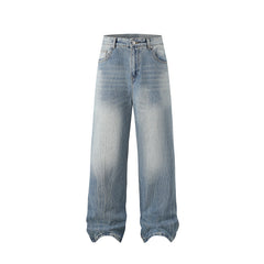 American Mens Jeans Retro Old Straight Jeans