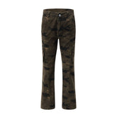 American Men Jeans Retro Multi-Pocket Straight Pants Casual Pants