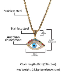 Jewelry Diamond 'Blue Eye' Necklace St. Valentine's Spectrum